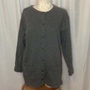 GAP Women's Large Gray Button Up Jacket